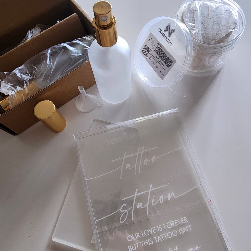 Tattoo Station Wedding Decor